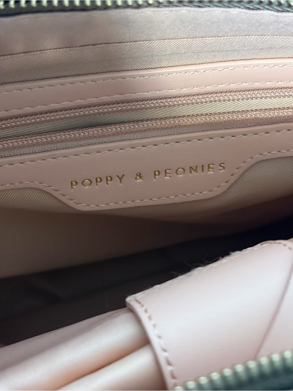 Poppy & Peonies Leather Go-Getter tote bag in Gray - Picture 13 of 15